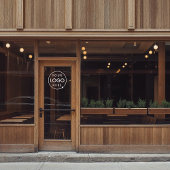 Uw logo | Aangepast bedrijfslogo uploaden Raamsticker