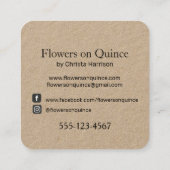 Uw Logo aangepaste moderne rendementslapper Boerde Vierkante Visitekaartje (Achterkant)