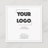 Uw Logo Aangepaste QR Code Marketing Vierkante Visitekaartje (Voorkant)