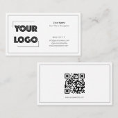 Uw Logo Aangepaste QR Code Marketing Visitekaartje (Voorkant / Achterkant)
