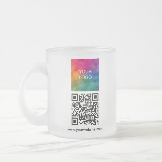 Uw Logo Aangepaste QR-code Promotioneel Modern Matglas Koffiemok (Links)