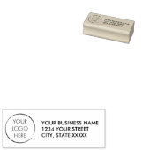 Uw Logo aangepaste stempel, adres voor retourzendi Rubberstempel (Gestempeld)