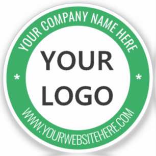 Uw Logo Aangepaste Tekst en Kleuren Ronde Sticker