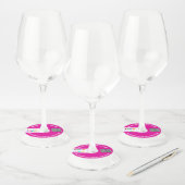 Uw Logo Aangepaste Tekst en QR Code Wijnglas Label (Set)