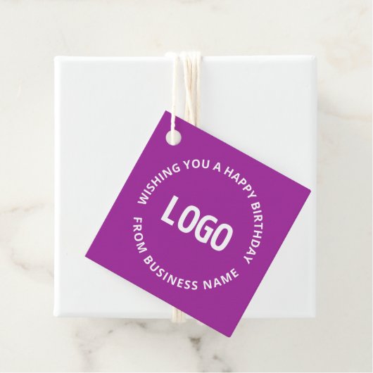 Uw Logo & Aangepaste Tekst | Gefeliciteerd van… Bedankjes Labels (In situ)