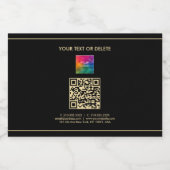 Uw Logo aangepaste tekst QR-code eenvoudige mini Likeurfles Etiket (Enkel label)