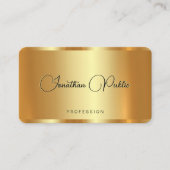 Uw Logo aangepaste tekst QR-code Elegant Gold Visitekaartje (Voorkant)