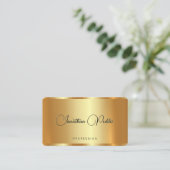 Uw Logo aangepaste tekst QR-code Elegant Gold Visitekaartje (Staand voorkant)