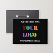 Uw Logo aangepaste tekst zakelijke promotionele Bu Button (Voorkant / Achterkant)