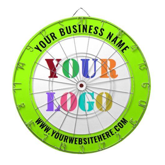 Uw Logo aangepaste tekstkleur zakelijke dartbord (Voorkant)