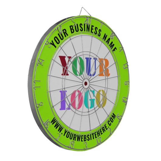 Uw Logo aangepaste tekstkleur zakelijke dartbord (Voorkant Links)