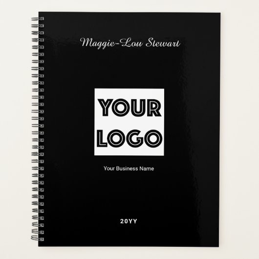 Uw Logo Aangepaste Zakelijke Marketing Zwart Planner (Voorkant)