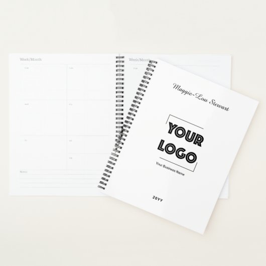 Uw Logo Aangepaste Zakelijke Zwart Wit Planner (Display)