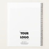 Uw Logo Aangepaste Zakelijke Zwart Wit Planner (Achterkant)