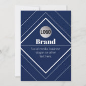 Uw Logo & Aanpasbaar Modern Design | Marineblauw (Voorkant)