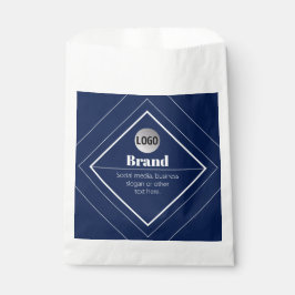 Uw Logo & Aanpasbaar Modern Design | Marineblauw Bedankzakje