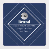 Uw Logo & Aanpasbaar Modern Design | Marineblauw Labels (Design 2)