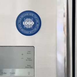 Uw Logo & Aanpasbare Cirkelvormige Tekst | Marineb Magneet