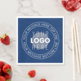 Uw Logo & Aanpasbare Cirkelvormige Tekst | Marineb Servet