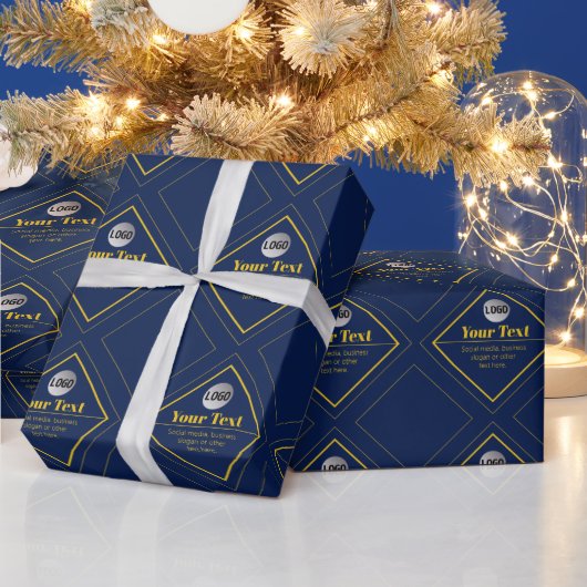 Uw Logo & Aanpasbare Ontwerpsjabloon Cadeaupapier (Feestdagen)