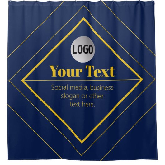 Uw Logo & Aanpasbare Ontwerpsjabloon Douchegordijn (Voorkant)