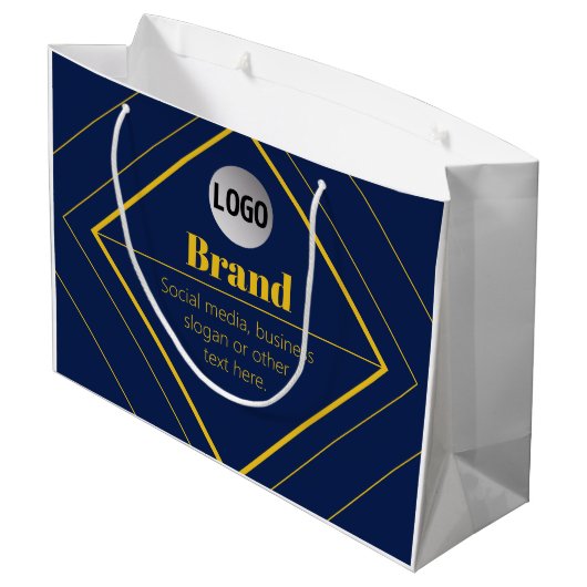 Uw Logo & Aanpasbare Ontwerpsjabloon Groot Cadeauzakje (Achterkant Gekanteld)