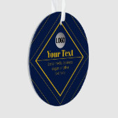 Uw Logo & Aanpasbare Ontwerpsjabloon Ornament (voorkant)