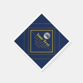 Uw Logo & Aanpasbare Ontwerpsjabloon Servet (Hoek)