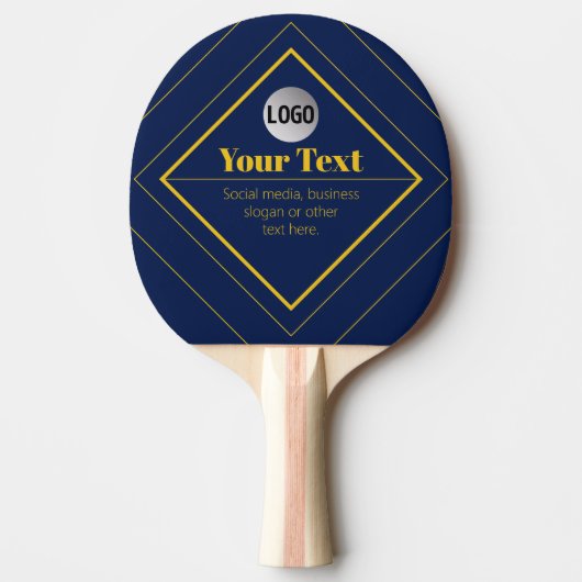 Uw Logo & Aanpasbare Ontwerpsjabloon Tafeltennisbatje (Voorkant)