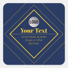 Uw Logo & Aanpasbare Ontwerpsjabloon Vierkante Sticker