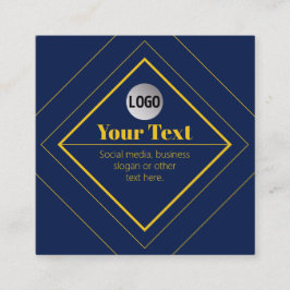 Uw Logo & Aanpasbare Ontwerpsjabloon Vierkante Visitekaartje