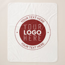 Uw Logo & Aanpasbare Tekst | Diep Rood/DIY Kleur