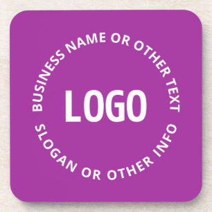 Uw Logo & Aanpasbare Tekst Paars Violet Bier Onderzetter