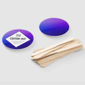 Uw Logo & Aanpasbare Tekst | Paarse Ombre Handwaaier (Niet-gemonteerd)
