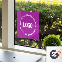 Uw Logo & Aanpasbare Tekst | Paarse Violet Raamsticker