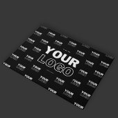 Uw Logo & achtergrond die Logo herhalen | Zwart Deurmat