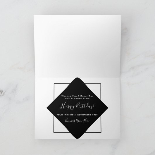 Uw Logo achtergrondmedewerker/Clientdag Kaart (Binnen)