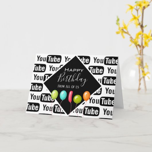 Uw Logo achtergrondmedewerker/Clientdag Kaart (Gele Bloem)