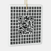 Uw Logo/Afbeelding betegelde en bewerkbare scanbar Keramisch Ornament (Rechts)