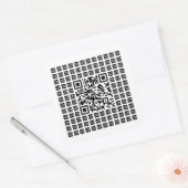 Uw Logo/Afbeelding betegelde en bewerkbare scanbar Vierkante Sticker (Envelop)