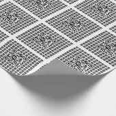 Uw logo/afbeelding getegeld en bewerkbare QR-code  Cadeaupapier (Hoek)