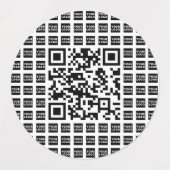 Uw logo/afbeelding getegeld & QR-code | Waterdicht Labels (Design 1)
