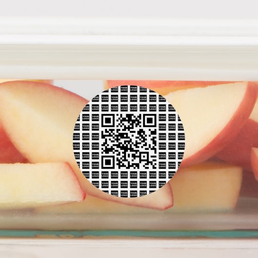 Uw logo/afbeelding getegeld & QR-code | Waterdicht Labels (Aangebracht)