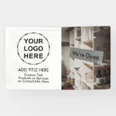 Uw Logo & Afbeelding minimalistische moderne bedri Spandoek (Horizontaal)