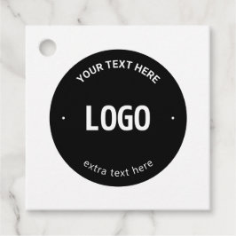 Uw logo, afbeelding of ontwerp & bewerkbare tekst bedankjes labels