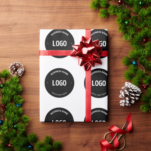 Uw logo, afbeelding of ontwerp & bewerkbare tekst cadeaupapier (Feestdagen Geschenken)