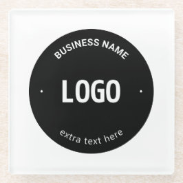 Uw logo, afbeelding of ontwerp & bewerkbare tekst glazen onderzetter