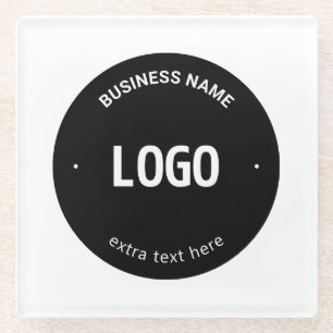 Uw logo, afbeelding of ontwerp & bewerkbare tekst glazen onderzetter