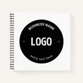 Uw logo, afbeelding of ontwerp & bewerkbare tekst notitieboek (Voorkant)