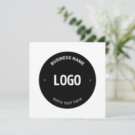 Uw logo, afbeelding of ontwerp & bewerkbare tekst notitiekaartje